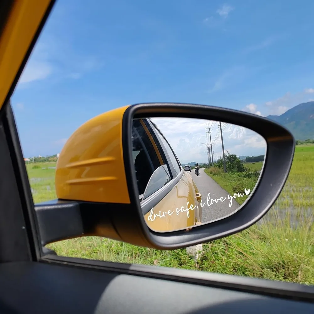 1pc Drive Safe I Love You Car Stickers Waterproof for Rearview Mirror Windows Decor Motorcycle Accessories Durable Vinyl Decals