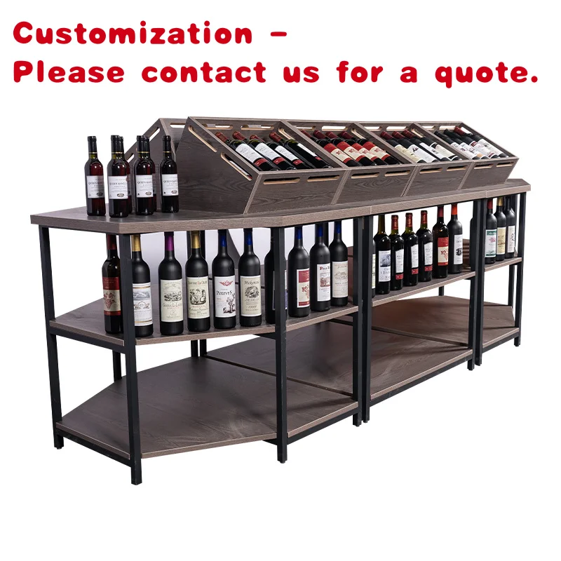

custom.Grocery Shelf Rack Gondola Wine Shelving Supermarket Shelf Retail Store