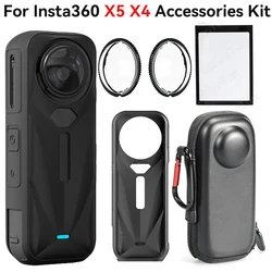 For Insta360 X5 X4 Soft Silicone Lens Protective Cover Panorama Camera Lens Cap Screen Protector For Insta 360 X4 X5 Accessories