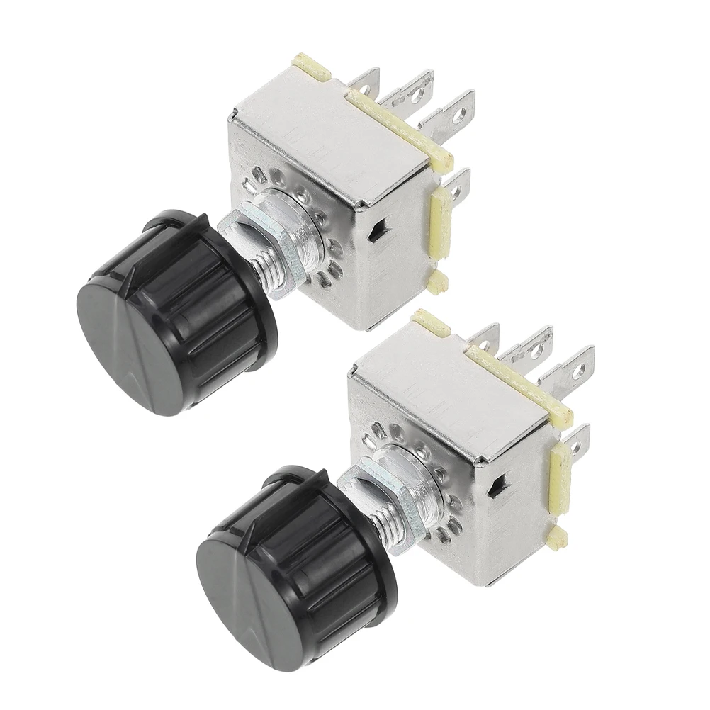 

2pcs Air Conditioning Blower Switch Rotary AC Fan Control Universal Car Heater Aluminum Alloy Efficient Cooling
