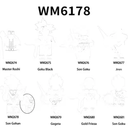 WM6178 WM6177 Japan Adventure TV Shows Mini Building Blocks Bricks With Balls Action Figures Educational Toys For Children Gifts
