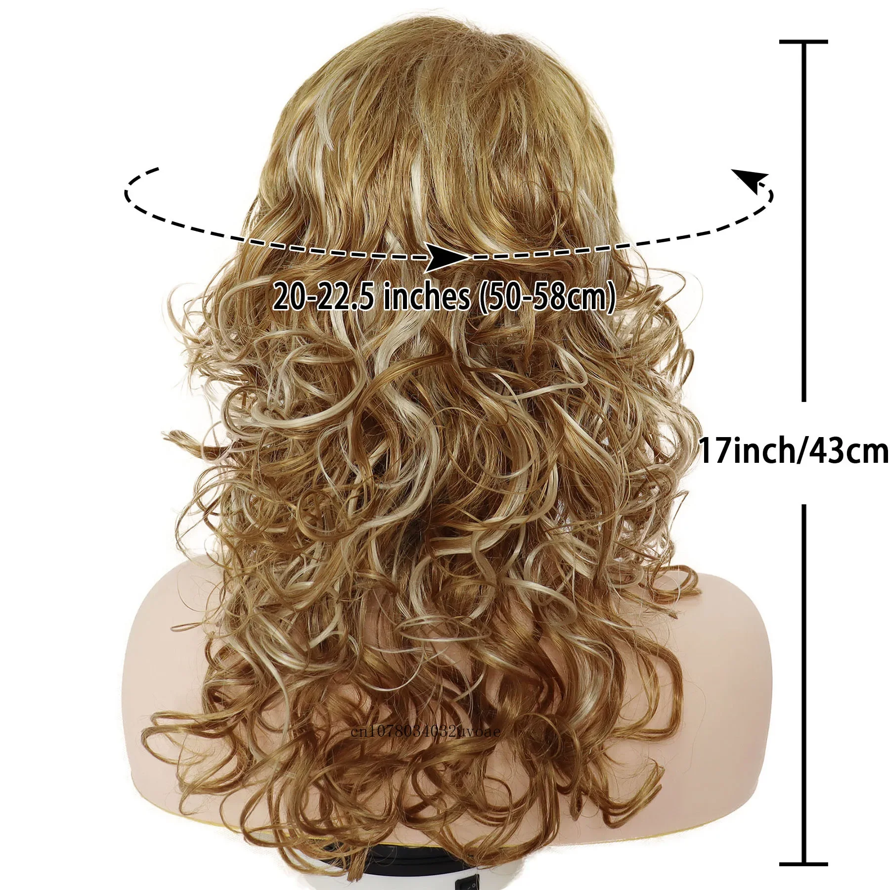 Synthetic Hair Blonde Wigs with Bangs for Women Long Curly Wig Natural Shaggy Haircuts Highlight Dolly Parton Costume Mommy Wig