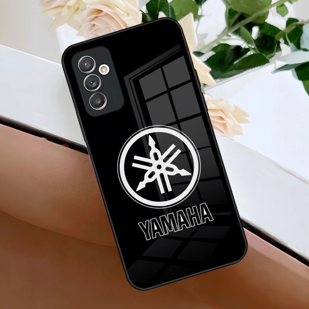 Etui na telefon z motywem wyścigów motocyklowych Y-Yamaha dla Samsung Galaxy S25 S24 S21 S20 S23 S22 Note20 FE Edge plus Ultra, szklane etui — zdjęcie produktu 6