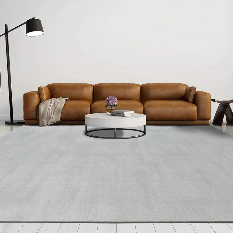 

Glue-free handmade New Zealand wool woven carpet living room solid color premium light luxury thickened bedroom