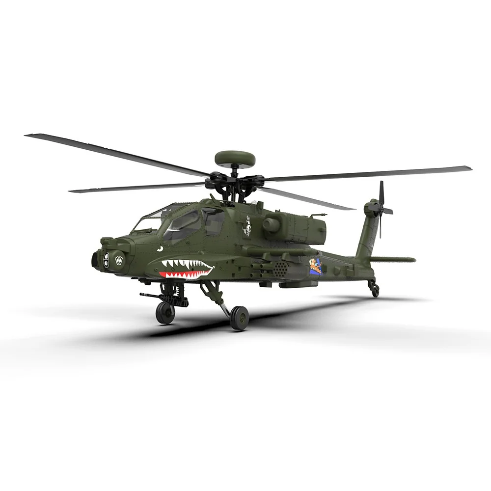 YUXIANG F11 Apache 6CH 3D RC Combat Heli RTF 2.4GHz sans brosse en métal Swash attaque échelle Warbird cadeau