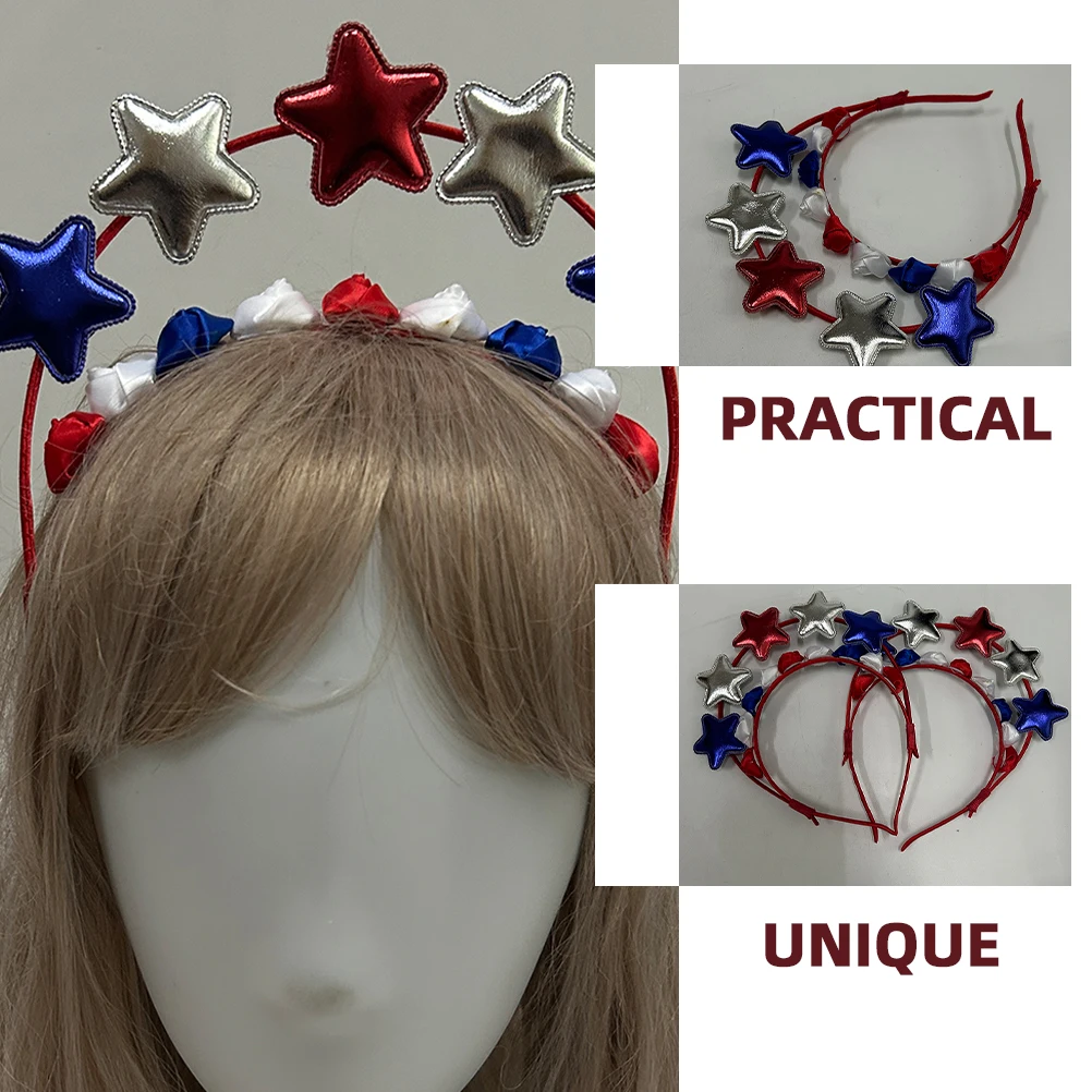 

Pentagram Bands Star Headbands Patriotic Celebration Decorative Hairband Headdress Women Independence Day Party Hats Photos