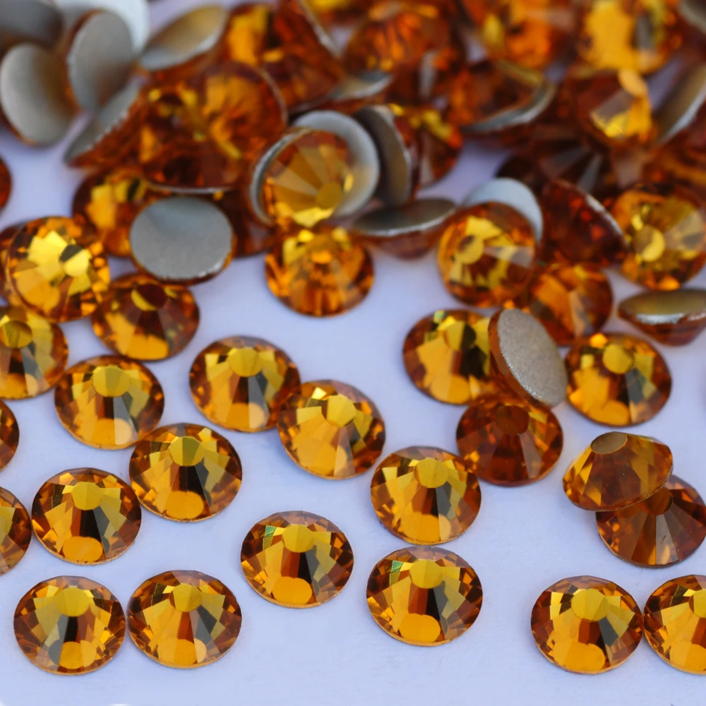 Neue Topaz Non-Hotfix Kristall-Strasssteine Pixie Flatback Klebstoff für DIY Nagelkunst, Kleidung, Taschen, Handwerk, Glas-Strass – Detail 3