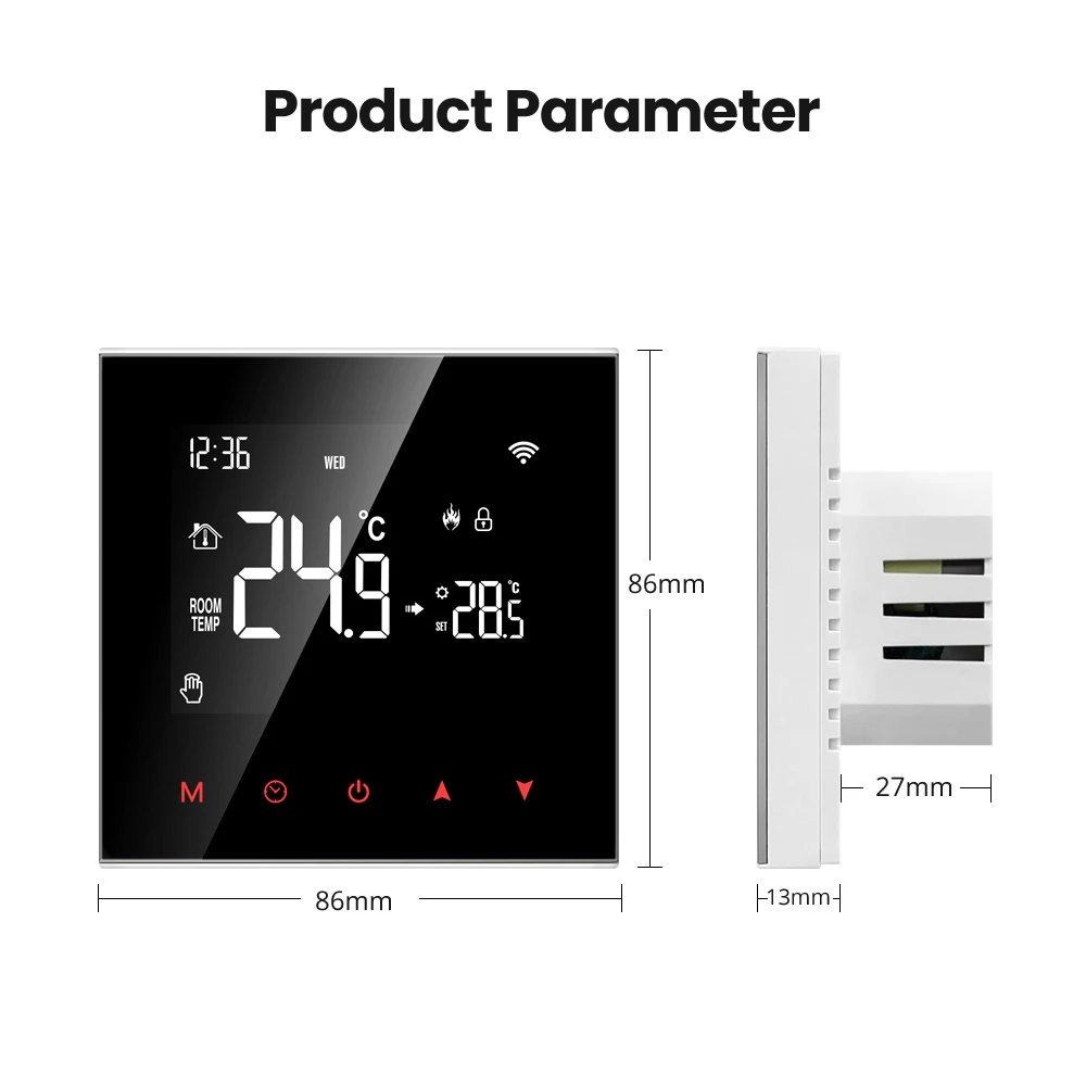 AVATTO Tuya WIFI Smart Thermostat for Electric Heating Warm Under Floor Gas Boiler Temperature Controller Work for Alexa Google