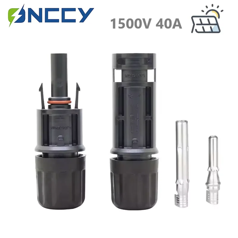 ONCCY 5Pair of Solar Connector Solar Plug Cable Connectors for Solar Panels Photovoltaic System 40A 1500VDC，DC Solar Connector