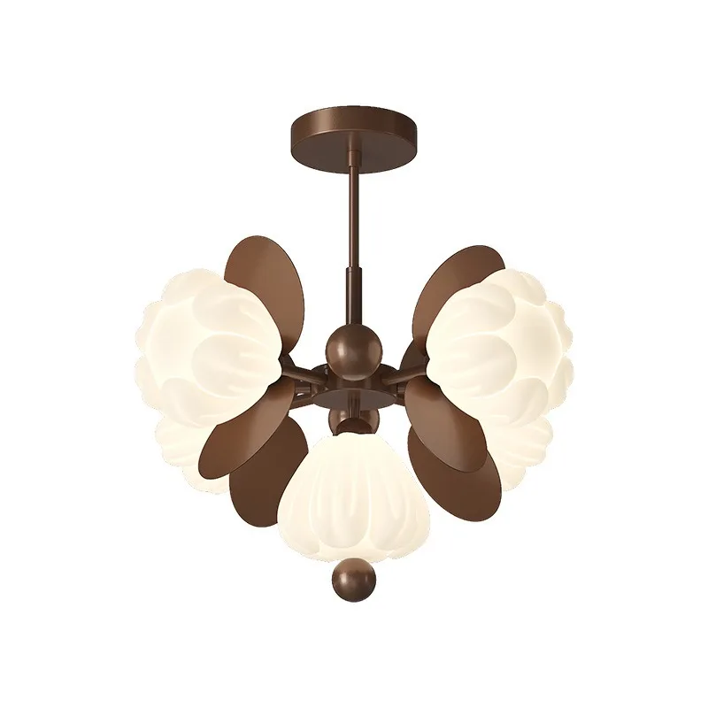 Pastoral minimalist full-spectrum eye-protection living room lamp, French vintage chandelier