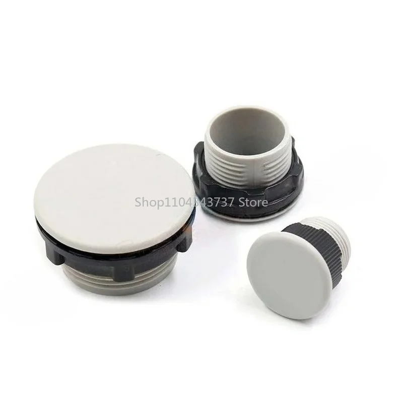 5pcs 16mm 22mm 30mm Hole Plug Distribution Cabinet Button Panel Plug Grey Black Dustproof Plastic Screw Cover Assembly
