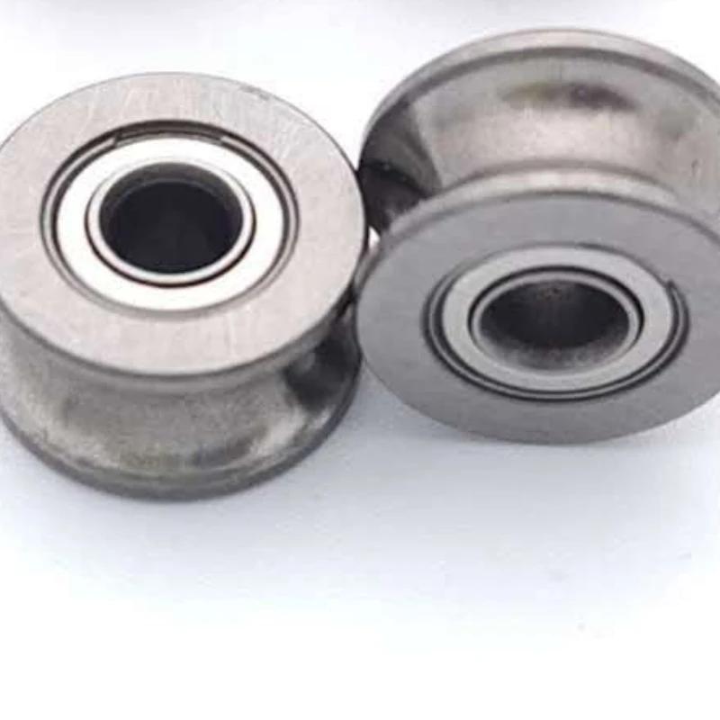 

10 pieces 624UU 4 * 13 * 7 mm Bearing Steel/Carbon Steel U624zz Guide Rail U-groove V-groove Embedded Pulley Bearing