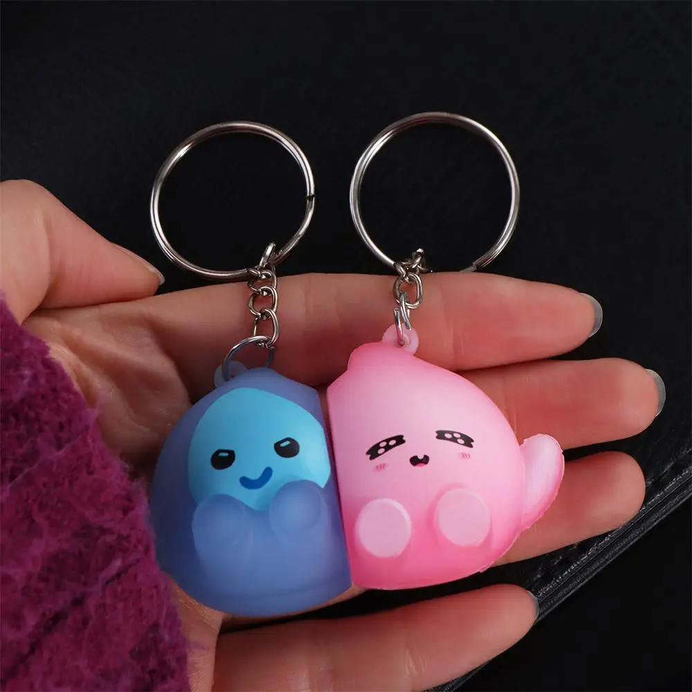 

Kawaii Cute Magnetic Suction Keychain Hanging Accessory Cartoon Glow-in-the-dark keychain PVC Animal Couple Keyring Gift