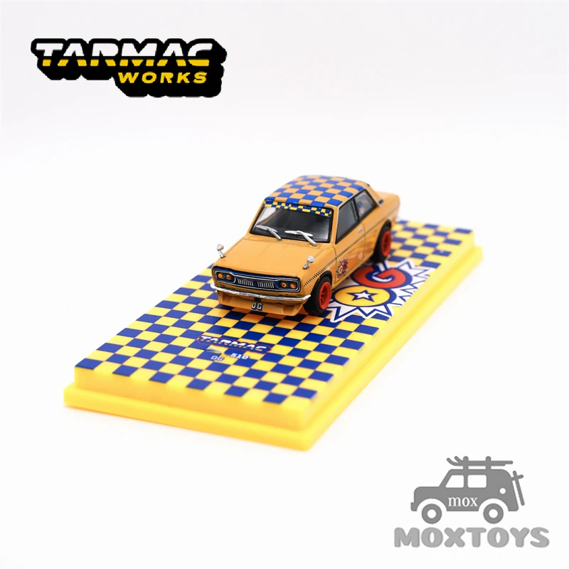 

Модель автомобиля Tarmac Works 1:64 Datsun 510, желтая литая под давлением