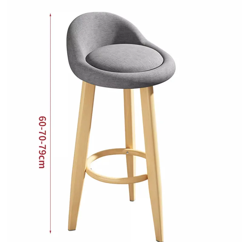 Stylish Nordic Bar Stool High Quality Metal Comfortable Minimalist Party Chairs Cushion Household Taburetes De Bar Furniture