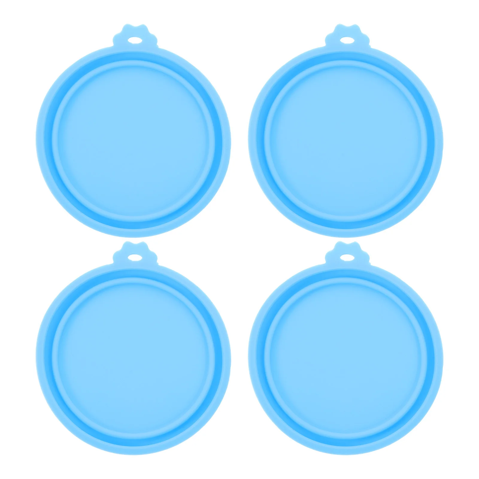

4Pcs Silicone Pet Food Can Covers Cat Dog Food Can Lids Fresh-Keeping Reusable Leak-Proof Compact Household Pet