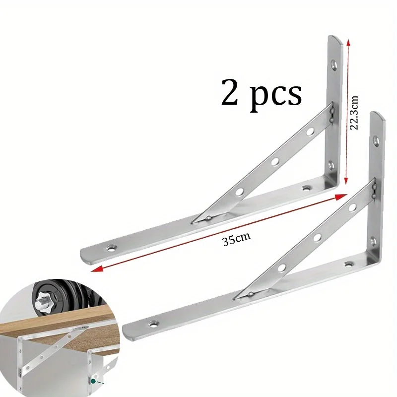 2pcs Duty Shelf Brackets Floating Shelves Triangle Shelf Brackets 90 Degree Angle Wall Mounted Shelf Supporter Corner Bracket