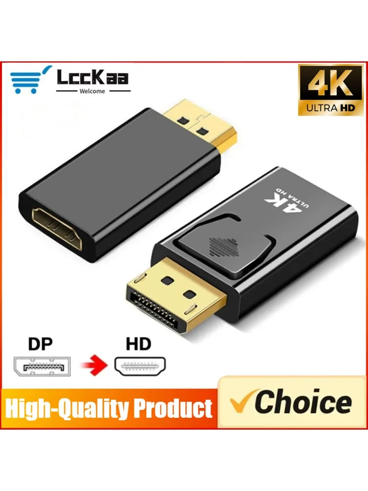 Adaptateur 4K DP DisplayPort vers HDMI, convertisseur, Port d'affichage DP vers HDMI, adaptateur HDTV, vidéo, Audio, ordinateur portable