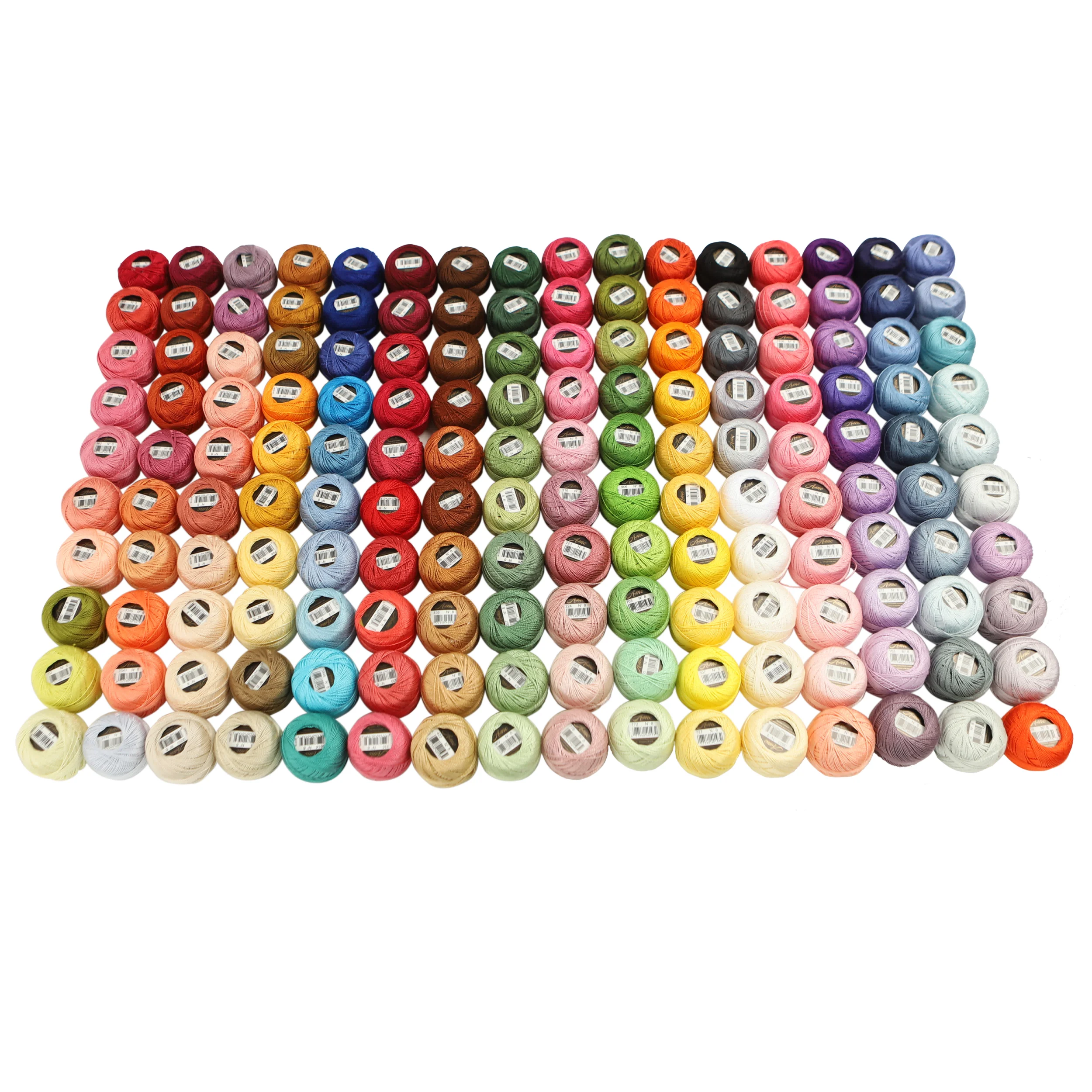 Amo 160 Colors Set  Size 8 Cotton Pearl Thread For DIY Crochet Embroidery Craft Smocking Applique 5 Grams Ball 43 Yards Long