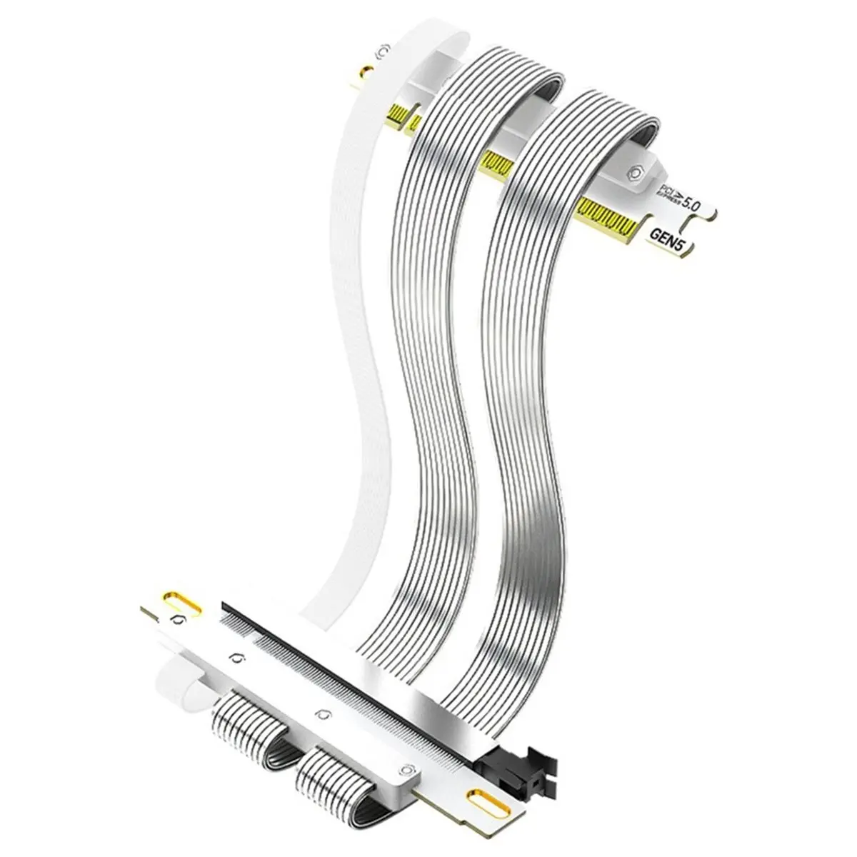 HDL PCIe 5.0 X16 Riser Cable 180° to 180° Dual Reverse GPU Extension Cable 128Gb/S High-Speed Design for ITX Cases 18.5cm