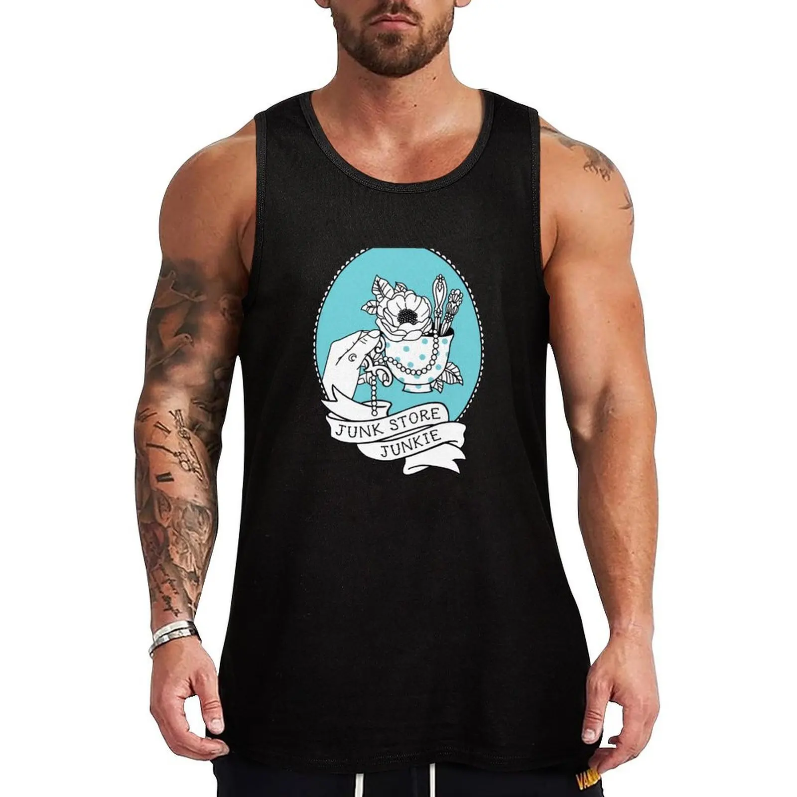 Junk Store Junkie Tank Top Pattern Graphic Tank Top Geometric Print Sleeveless