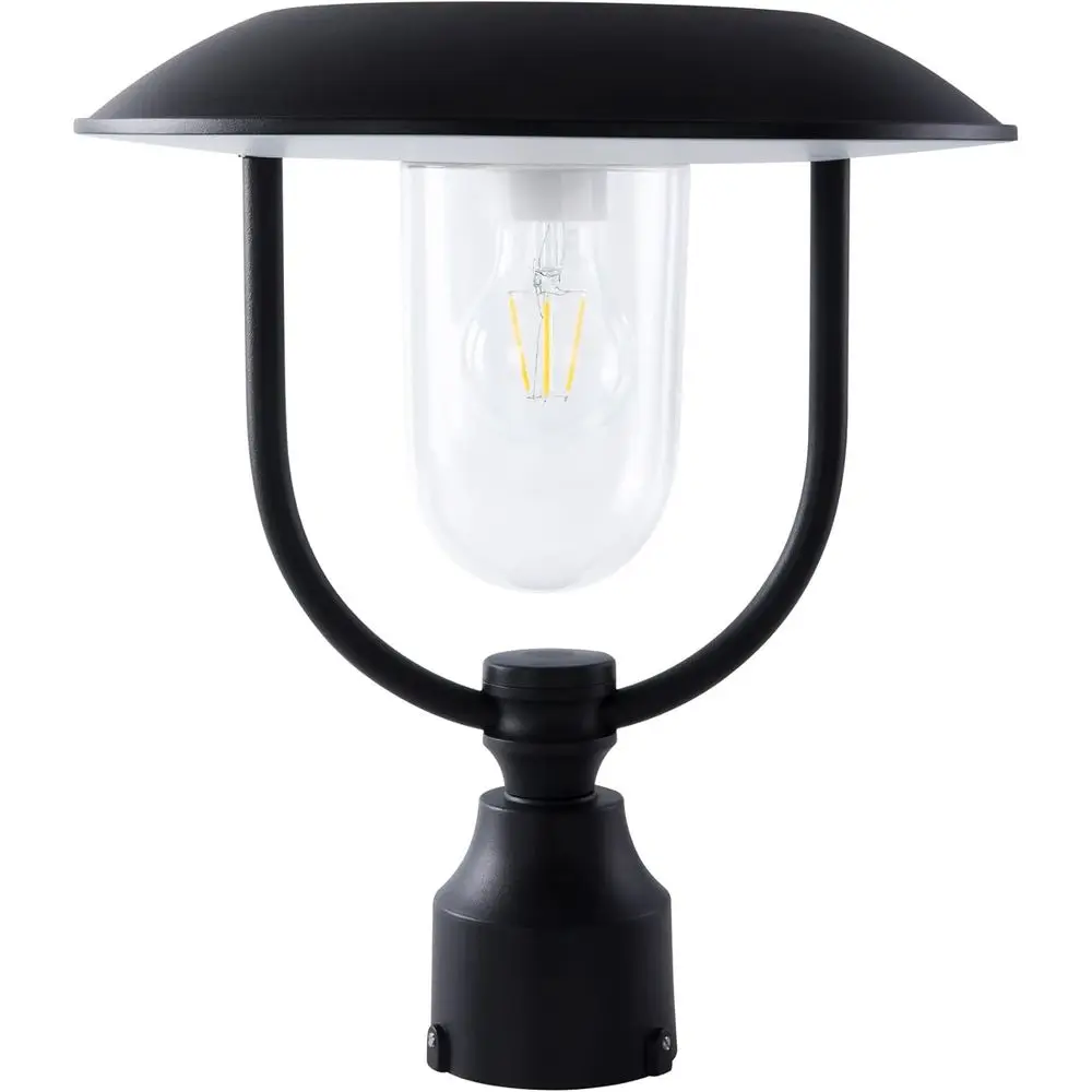 

Уличный фонарь на столб, от закатов до рассвета, для наружного освещения, крепление на столб или к столбу-пирсу, водонепроницаемый, черный, для сада, патио