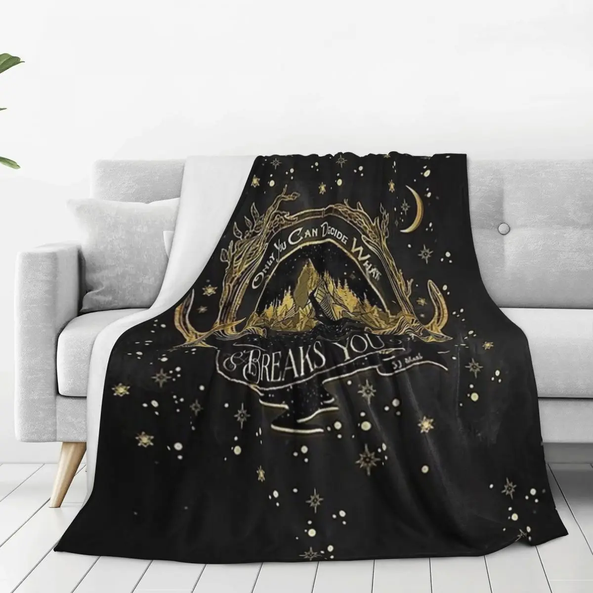 Acotar Quotes Only You Decide What Breaks You Blanket Fleece Warm Throw Blankets Sofa For Home Bedroom Office Throws Bedspread