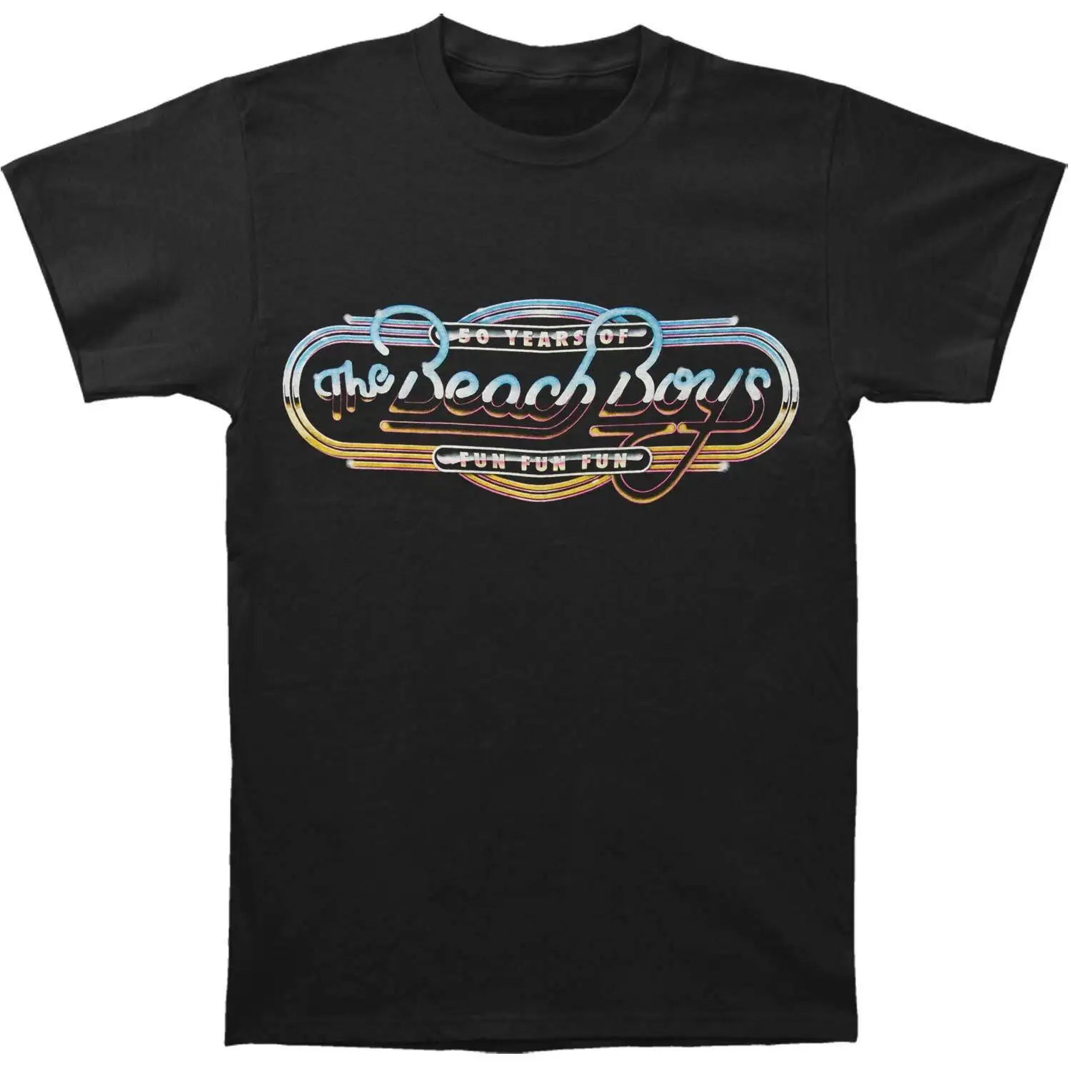 Men's Beach Boys 50 Years Of Fun 2014 Tour T-shirt Small Black