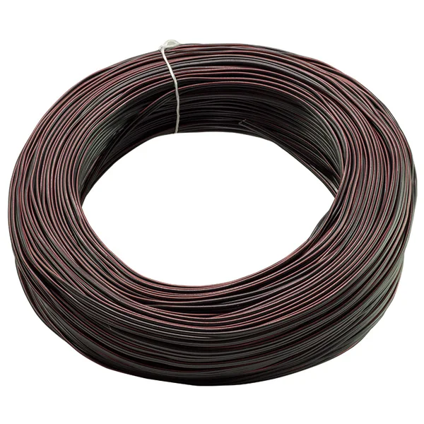 CABLE 2 X0.50 BLACK CODED COPPER CU SPEAKER CABLE (100MT)