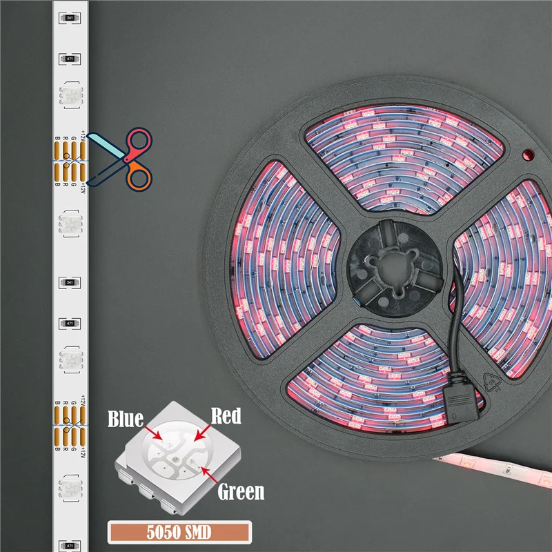 20M TUYA RGB Strip Light Smart Wifi Led Strip DC 24V Tape For Room TV BackLight Party Decor LED Lights Decoration Lighting