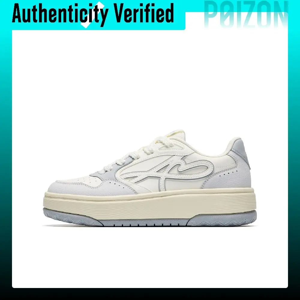 Anta Sunny Breeze Cushioning Abrasion Resistant Low top Skateboard Shoes Women's Ivory White Lime 922638018-1