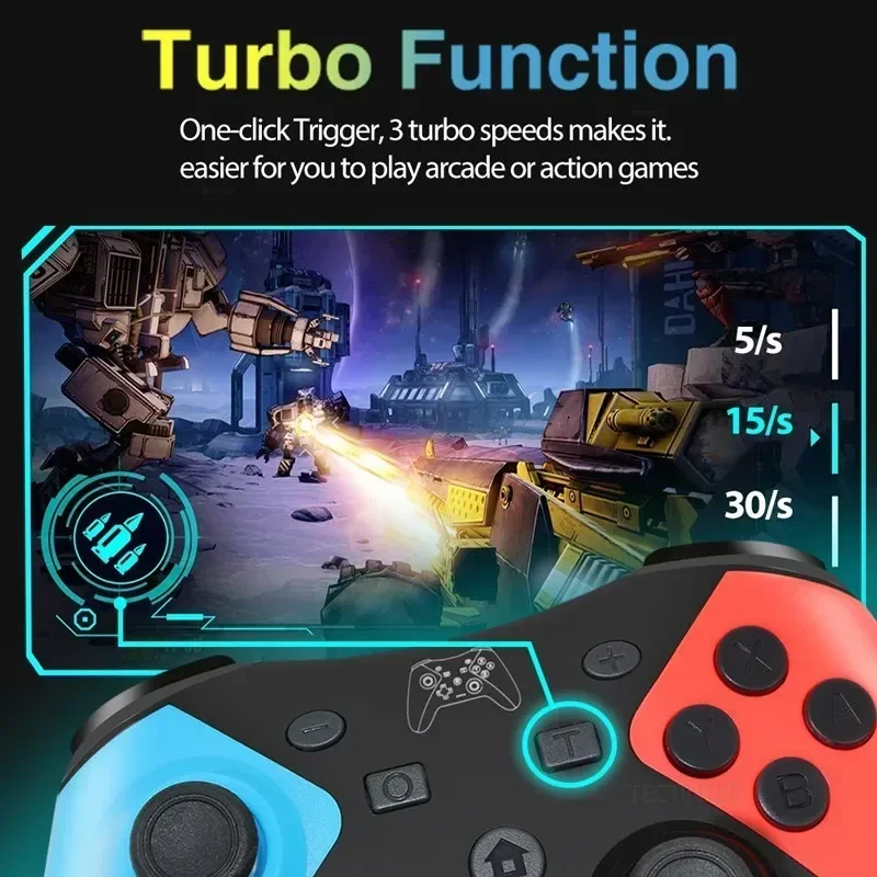 Joystick Wireless Bluetooth Controller for Nintendo Switch Pro Gamepad Compatible Switch Pro/Oled/Lite/PC/Android