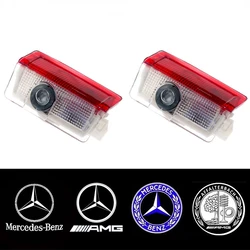 Para mercedes benz w205 w176 w246 w242 w212 s212 e a b c classe lâmpada do projetor luz de boas-vindas acessórios do carro 2x led luz da porta do carro