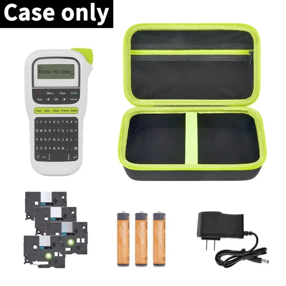 Portable Label Maker Storage Bag Shockproof EVA Carrying Case Sturdy for Brother P-Touch PTH110BP/ PTH110/ PTH111/ PTE110