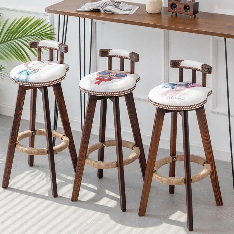 

Comfortable Designer American Style Bar Chairs Originality Luxury Rotatable Bar Chairs Restaurant Home Furniture Banqueta HBBC