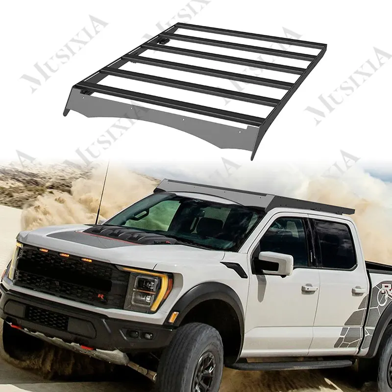 

NEW 4x4 Accessories Off-Road Roof Platform Body Kit Cargo Carrier Top Roof Rack for F-150 2015-2020 Raptor 2017-2020