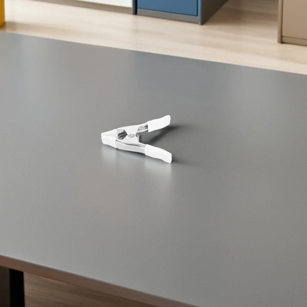 

2Pcs Heavy Duty Spring Clamps Anti-Slip A-Shape Metal Clips for Photography Backdrop Stand Fixing 4Inch Background Cloth Clip