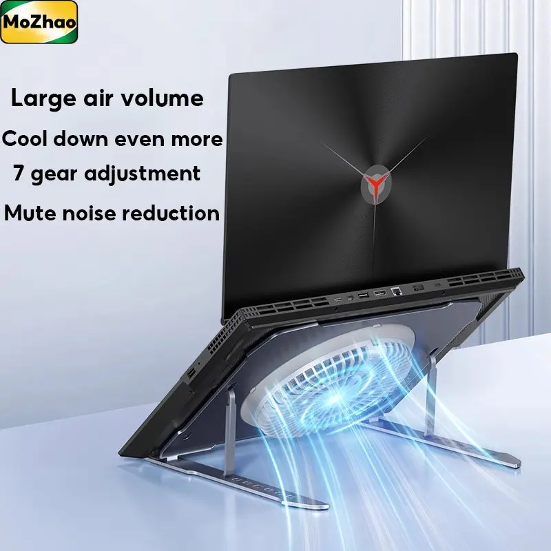 Mozhao Laptop Radiator Cooling Rack Prateleira de Liga de Alumínio Ajustável Tablet Stand Suporte do Computador Aumento do Livro de Jogos de Refrigeração