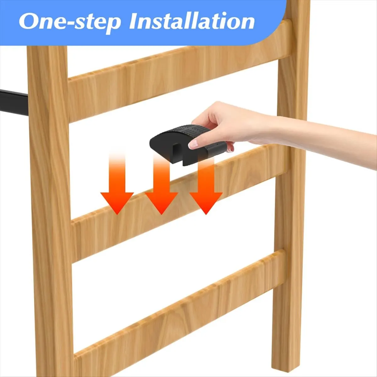Bed Ladder Foot Support - DurablePlastic Step Pad with Anti-Slip, Fits Most College Dorm Bed Ladders(2 Pack)