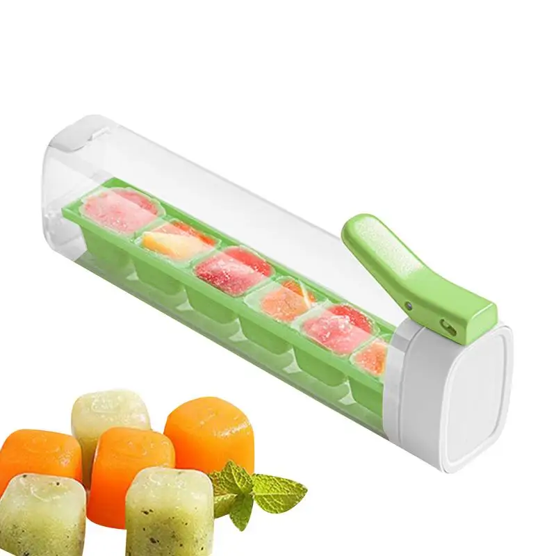 Ice Cube Trays For Freezer 6 Slots Food-grade Silicone Ice Cube Molds Spillproof Ice Cube Maker Easy-Release No-touch Ice Tray