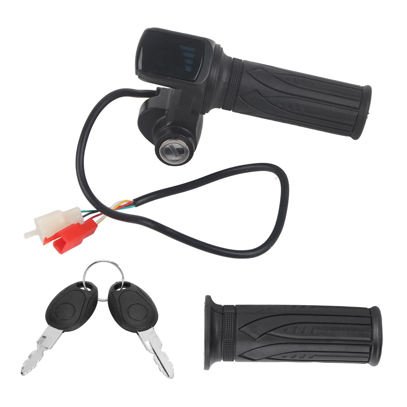 

60V Digital Meter Throttle Grip Handlebar 60V LED Digital Meter Electric Bike Scooter Throttle Grip Handlebar with Power