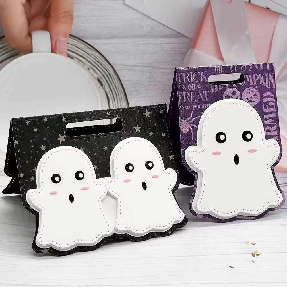 KLJUYP Ghost Bag Topper Metallo Fustelle Stencil per Scrapbooking fai da te/album Decorativo Goffratura Carte di carta fai da te