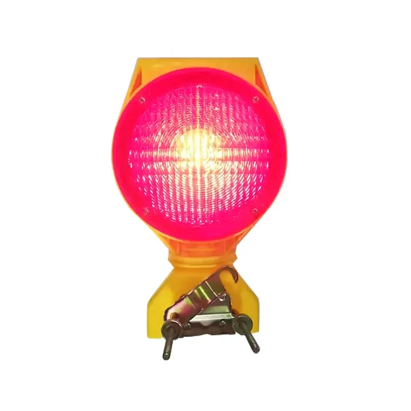 New type Solar Powered Flashing LED Polycarbonate Barricade Light, 2-Sided Visibility, Photocell, UV Coated