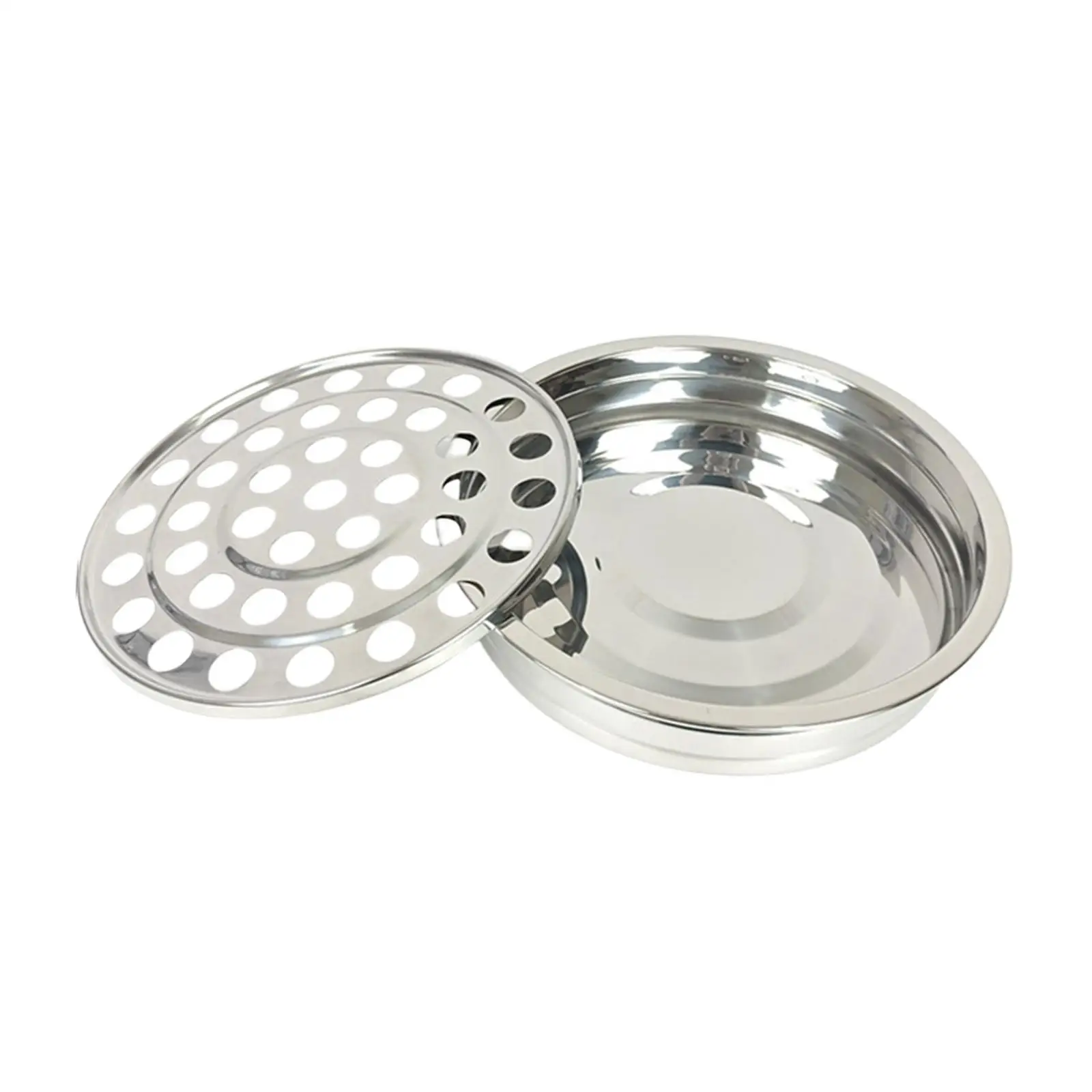 Portable Communion Cups Holder Stainless Steel Tray Spill Resistant Church Plate for Weddings Special Events
