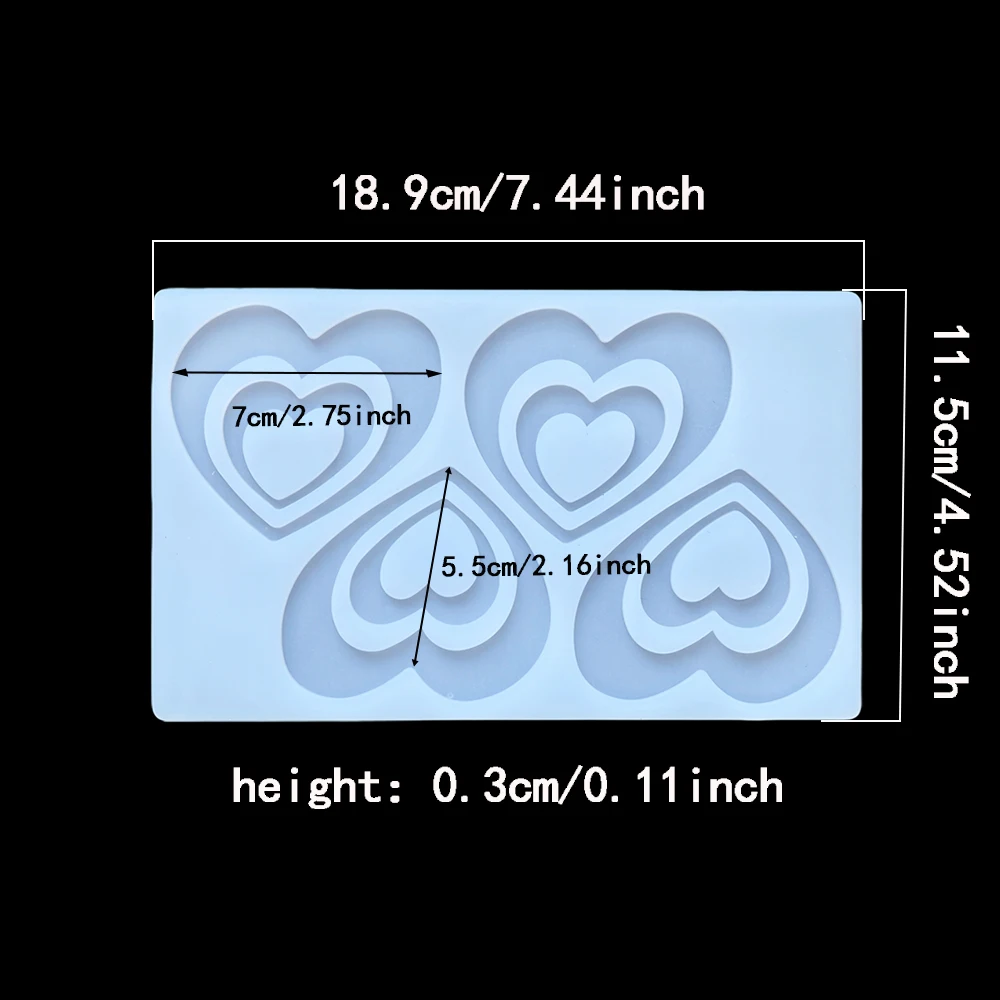 1 قطعة 4 غرف ثقب مزدوج على شكل قلب شوكولاتة الوجه على قالب السيليكون لتقوم بها بنفسك قالب الحلوى بودنغ قالب الحلوى كعكة الديكور المساعد