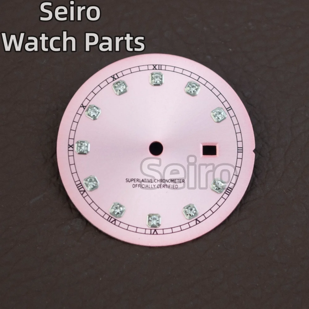 25 مللي متر الماس الوردي ساعة الطلب الأيدي أمة الله المرأة سيدة الوجه الهاتفي علامات الوقت ل Datejust NH05 حركة استبدال أجزاء الساعة