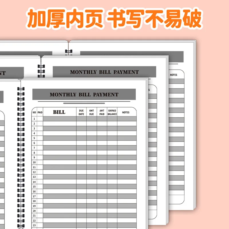 Bill Payment Tracker Notebook for Expenses Budget Planner Financial Organizer Money Management Ledger gift