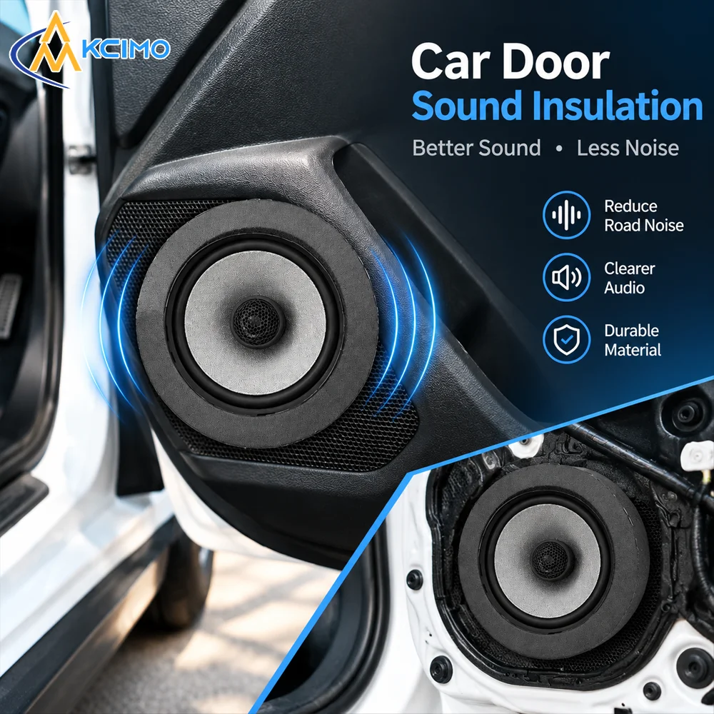 Car Door Woofer Foam Bass Ring, Shock Absorbing Noise Reduction Speaker Gasket Pad Audio Mod Accessory
