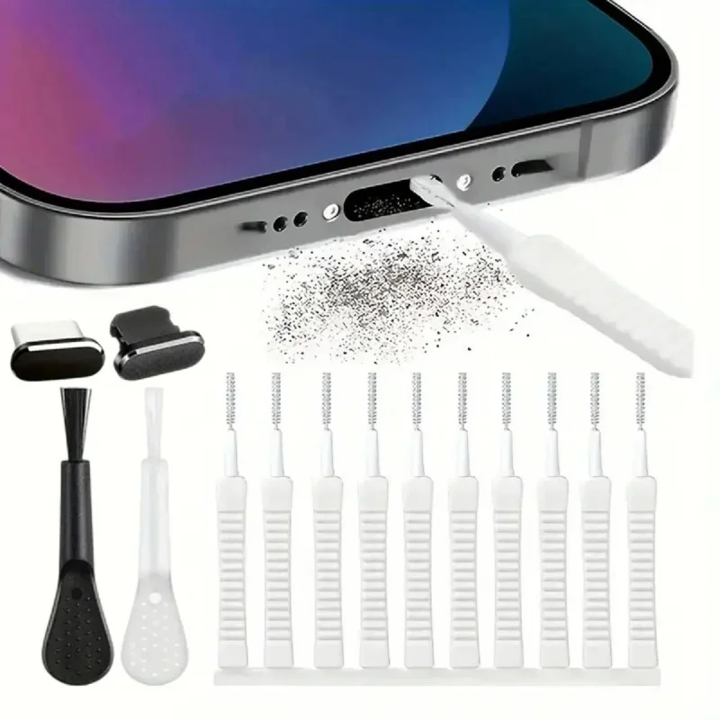 Phone Charging Port Cleaning Tool Kit Portable Phone Cleaning Tool, Phone Accessories for iPhone & Android Phone Camera Cleaner
