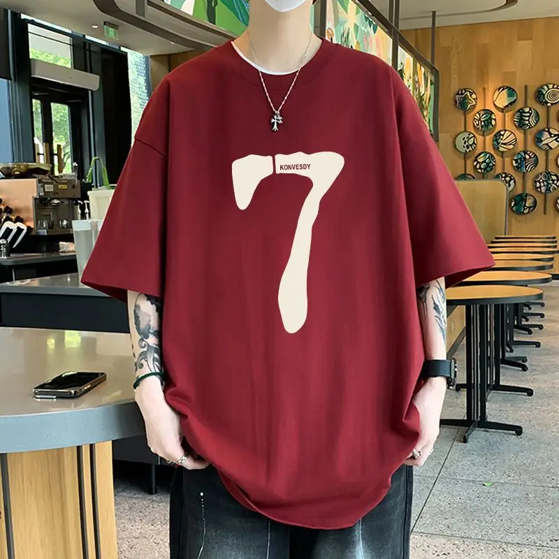 

Korean Basic Digital Printed T-shirts Summer Casual Round Neck Men's Clothing Short Sleeve Loose Youthful Vitality Pullovers New